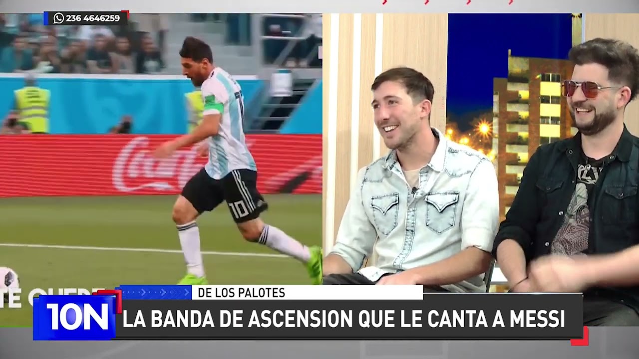 La banda de rock De los palotes oriunda de Ascension le hizo una cancion a Messi