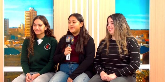 Concejo Deliberante Estudiantil: las nuevas autoridades visitaron Canal 10 1 chicas